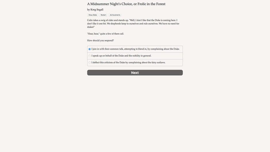 Скриншот 1 из A Midsummer Night's Choice