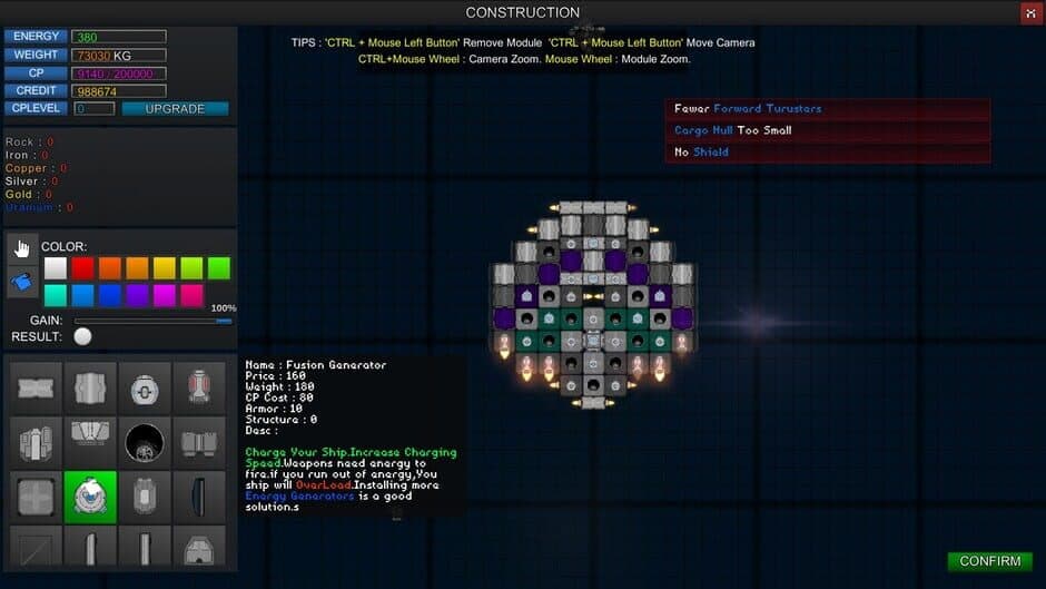 Скриншот 1 из StarShip Constructor