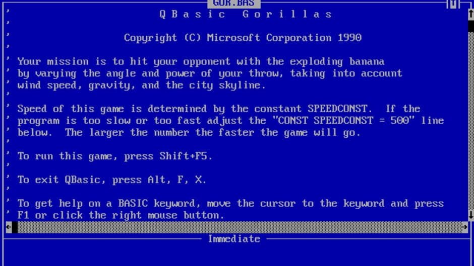 Скриншот 5 из Qbasic Gorillas