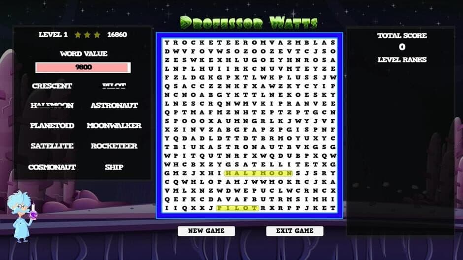 Скриншот 1 из Professor Watts Word Search: Space Voyage