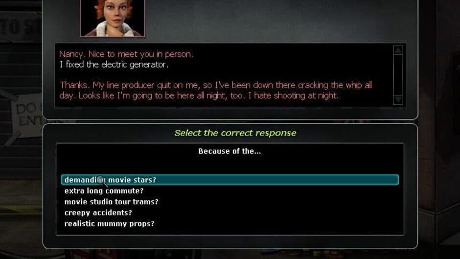 Скриншот 5 из Nancy Drew Dossier: Lights, Camera, Curses!