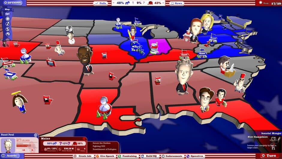 Скриншот 2 из The Political Machine 2016