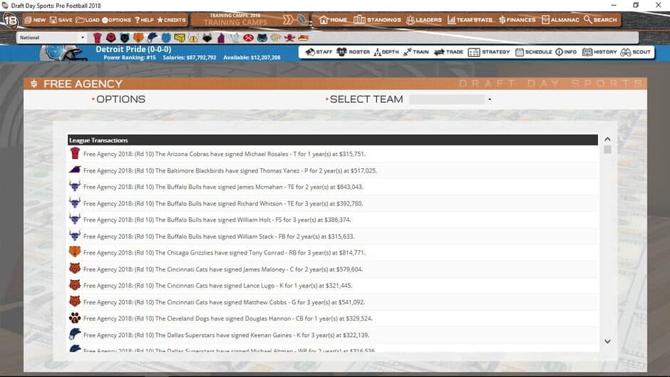 Скриншот 7 из Draft Day Sports: Pro Football 2018