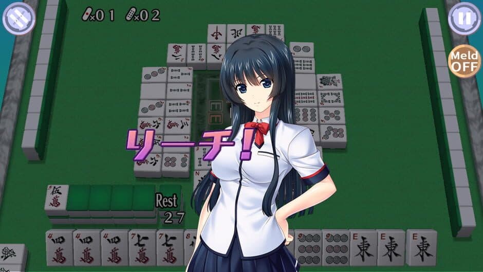 Скриншот 2 из Mahjong Pretty Girls Battle: School Girls Edition