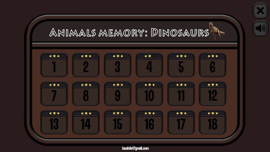 Скриншот 1 из Animals Memory: Dinosaurs