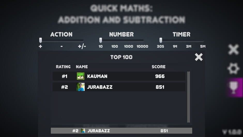 Скриншот 1 из Quick Maths: addition and subtraction