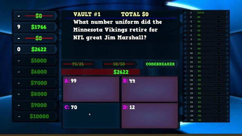Скриншот 1 из Trivia Vault Football Trivia