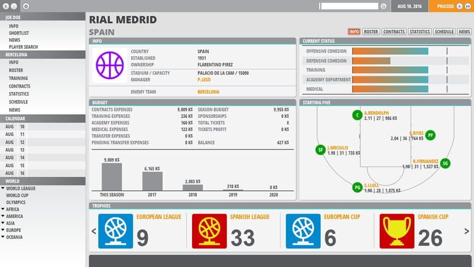 Скриншот 1 из World Basketball Manager 2