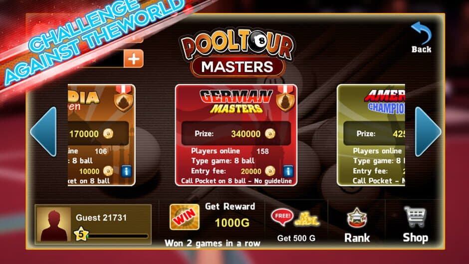 Скриншот 2 из Pool Tour Master