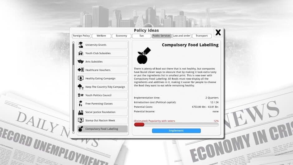 Скриншот 1 из Democracy 3: Social Engineering