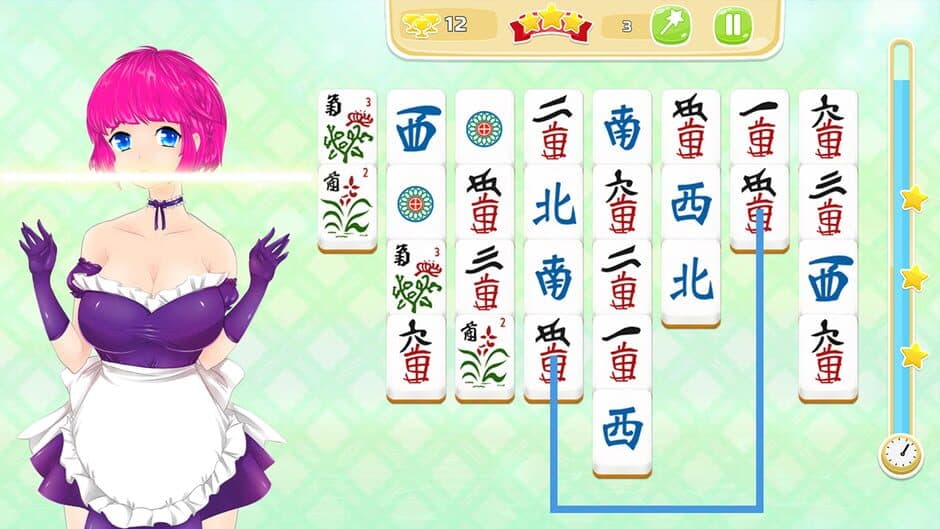 Скриншот 2 из Mahjong Pretty Manga Girls