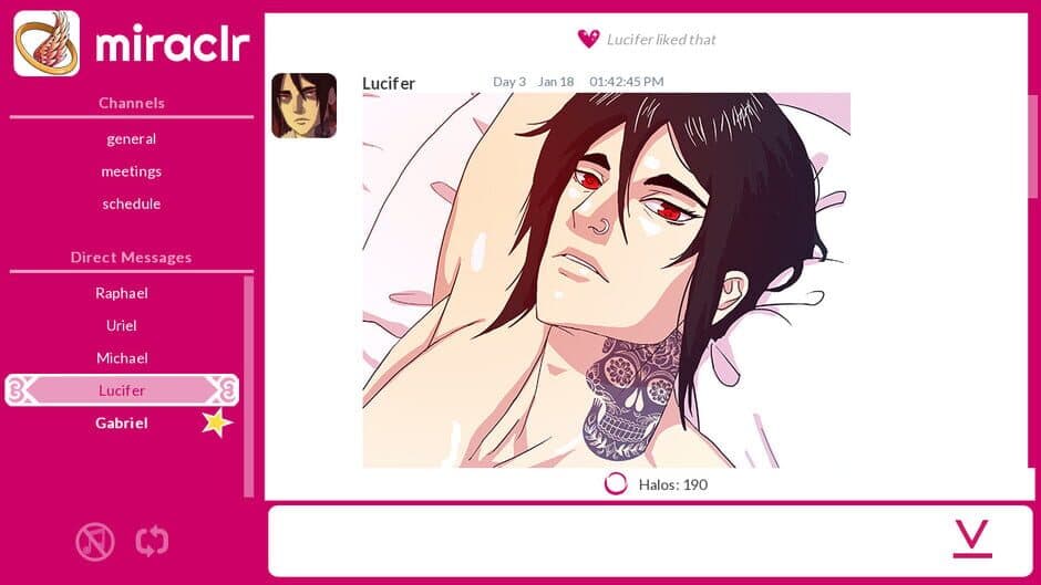 Скриншот 1 из Miraclr: Divine Dating Sim