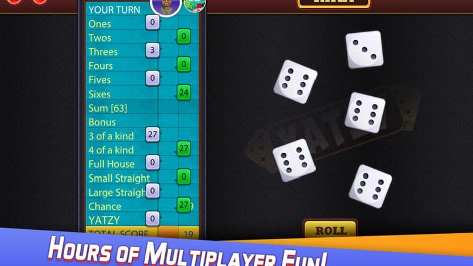 Скриншот 5 из Yatzy: Classic Dice Game