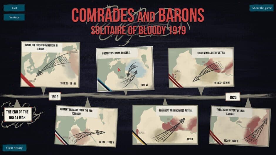 Скриншот 1 из Comrades and Barons: Solitaire of Bloody 1919