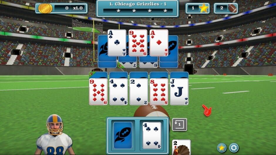 Скриншот 2 из Touch Down Football Solitaire