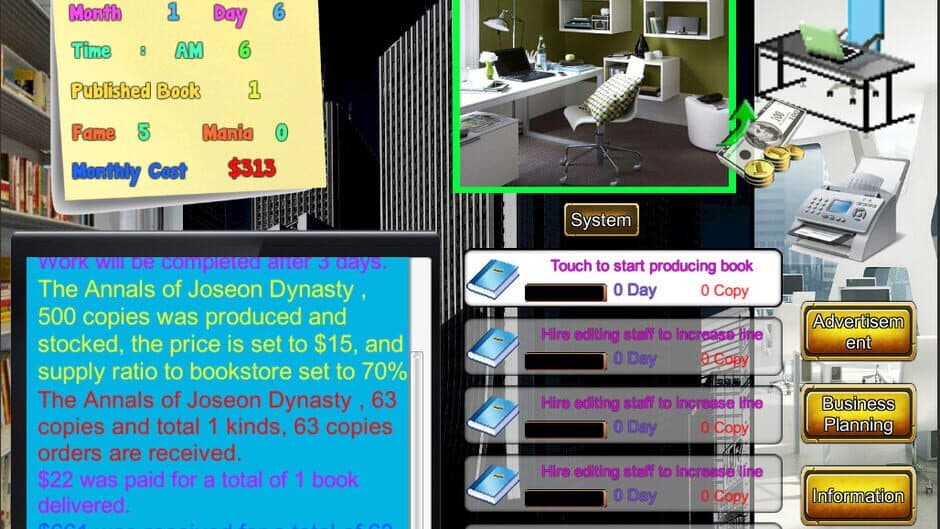 Скриншот 1 из Publisher Tycoon