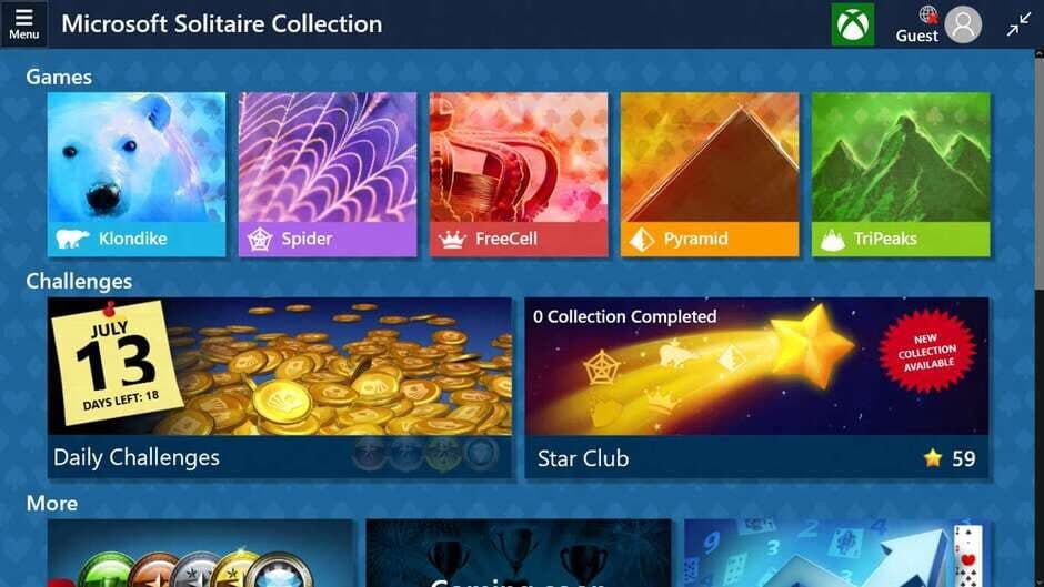 Скриншот 1 из Microsoft Solitaire Collection