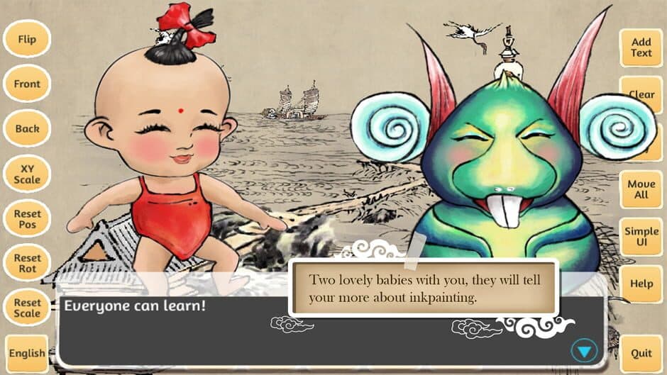 Скриншот 4 из Chinese Ink Painting Puzzle & Creator