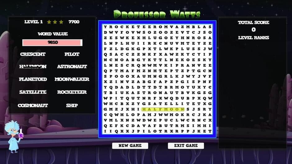 Скриншот 2 из Professor Watts Word Search: Space Voyage