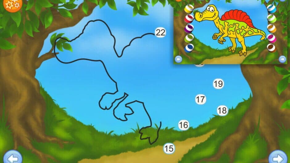 Скриншот 1 из Dinosaurs - Connect the Dots and Add Colors