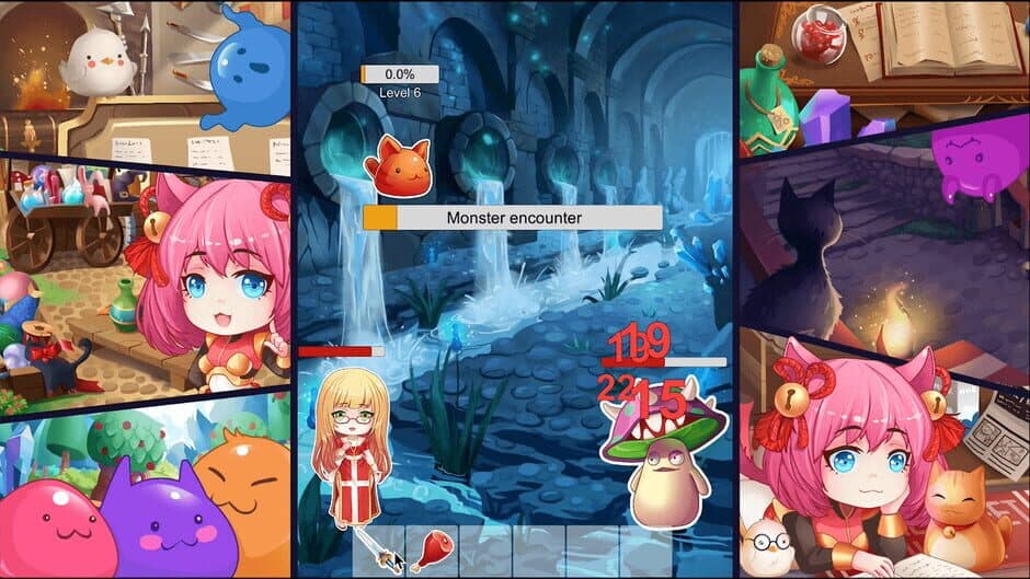 Скриншот 2 из Slime Age: Parody MMORPG Clicker