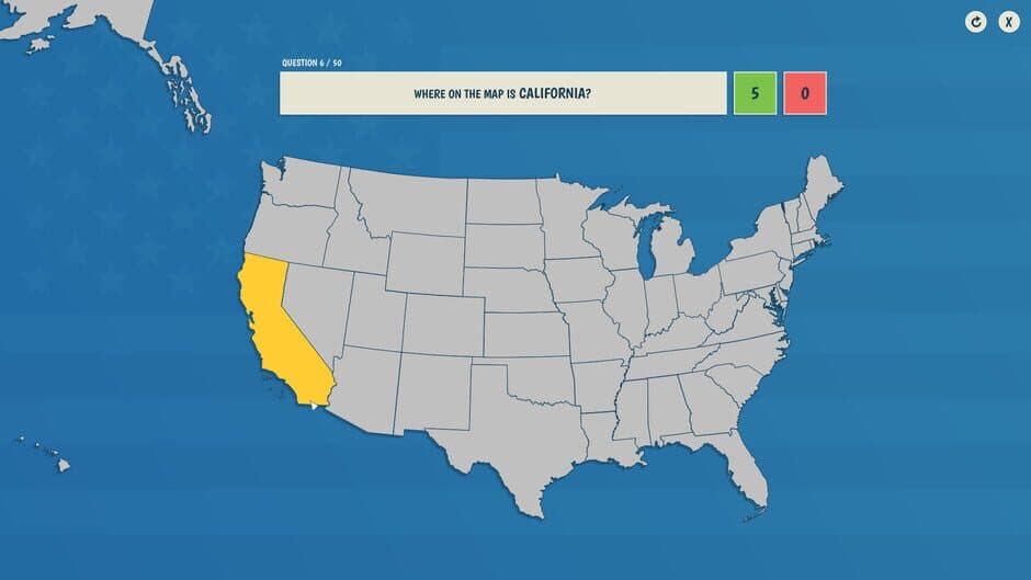 Скриншот 1 из The 50 States Quiz