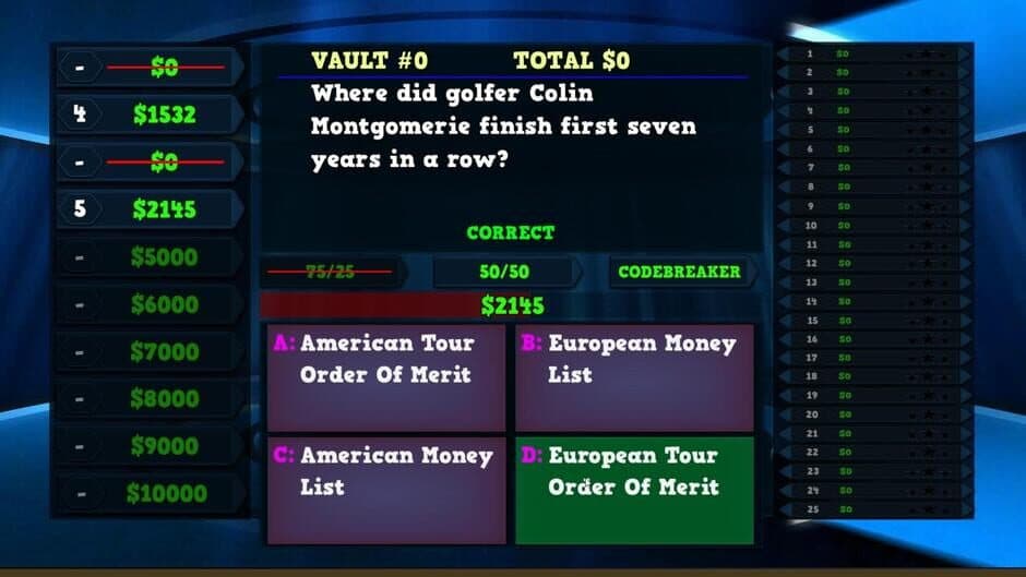 Скриншот 2 из Trivia Vault: Golf Trivia
