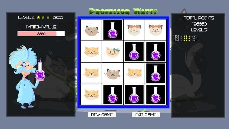 Скриншот 3 из Professor Watts Memory Match: Cats