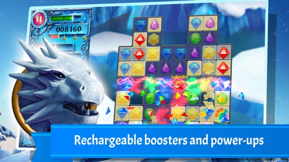 Скриншот 3 из Snow Jewels Puzzle