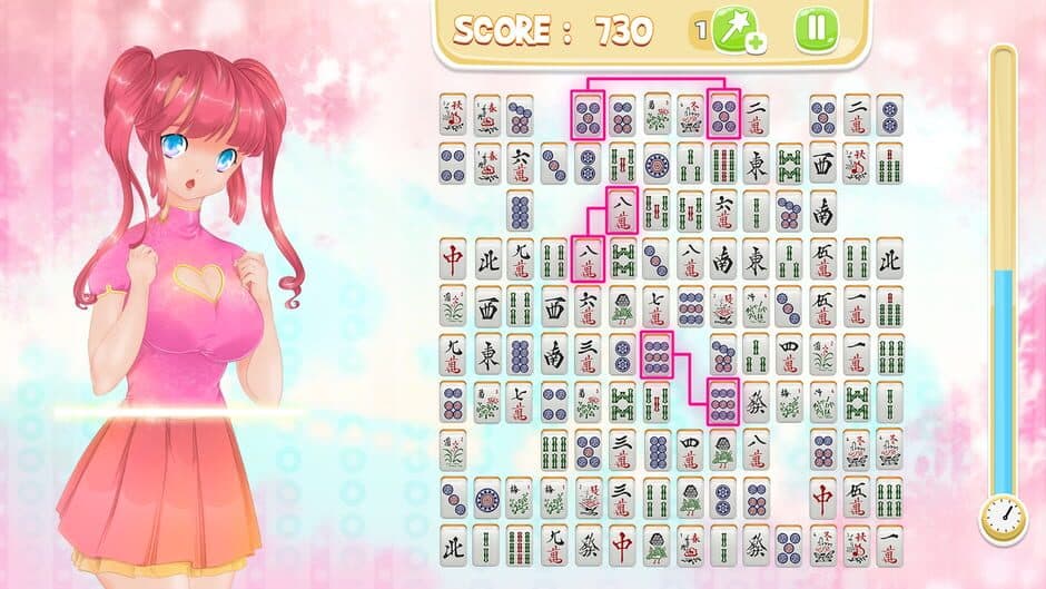 Скриншот 4 из Mahjong Pretty Manga Girls