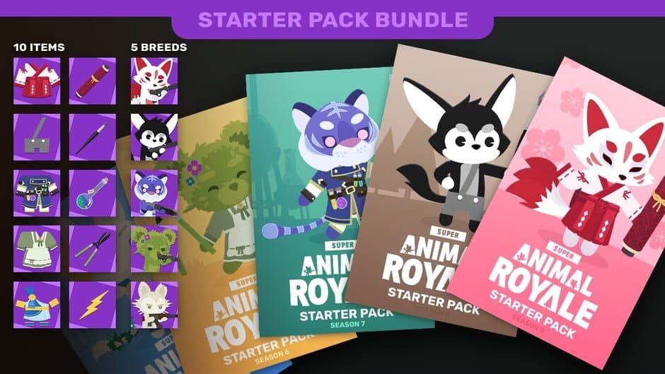 Скриншот 1 из Super Animal Royale: Starter Pack Bundle - Seasons 5-9