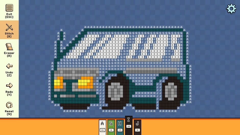 Скриншот 2 из Pixel Cross Stitch: Color by Number - Tiny Vehicles Pack 2