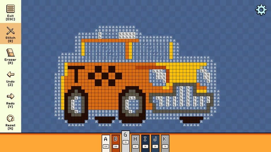 Скриншот 4 из Pixel Cross Stitch: Color by Number - Tiny Vehicles Pack 2