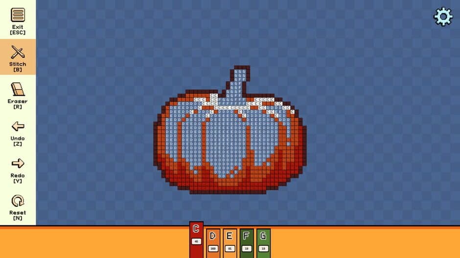 Скриншот 4 из Pixel Cross Stitch: Color by Number - Autumn Miniatures Pack