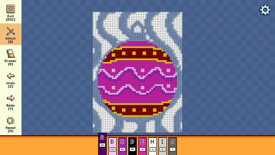 Скриншот 1 из Pixel Cross Stitch: Color by Number - Christmas Baubles Pack 3