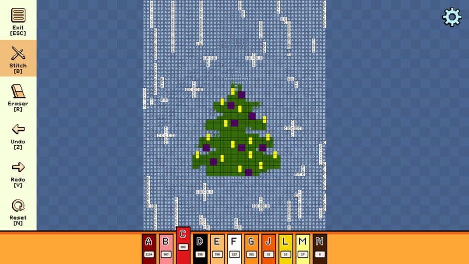 Скриншот 4 из Pixel Cross Stitch: Color by Number - Christmas Baubles Pack 3