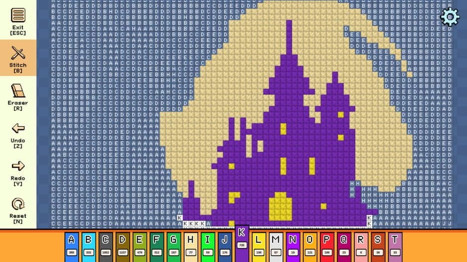 Скриншот 4 из Pixel Cross Stitch: Color by Number - Enchanted Worlds Pack 3