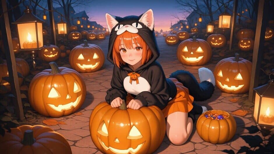 Скриншот 1 из Halloween Waifu