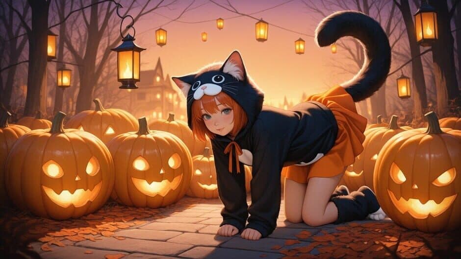 Скриншот 3 из Halloween Waifu