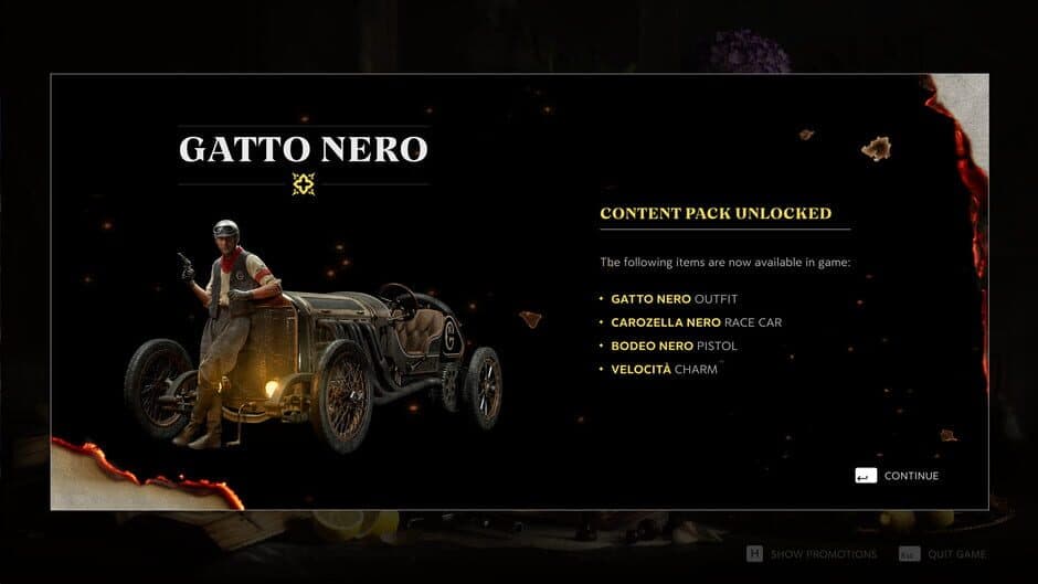 Скриншот 1 из Mafia: The Old Country - Gatto Nero Pack