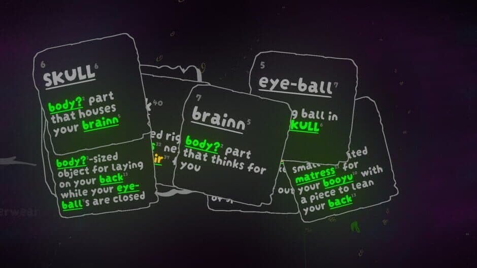 Скриншот 1 из Nick's Recursive Videogame About Deciphering Word Puzzles to Discover Your Identity and Redefine the Universe!