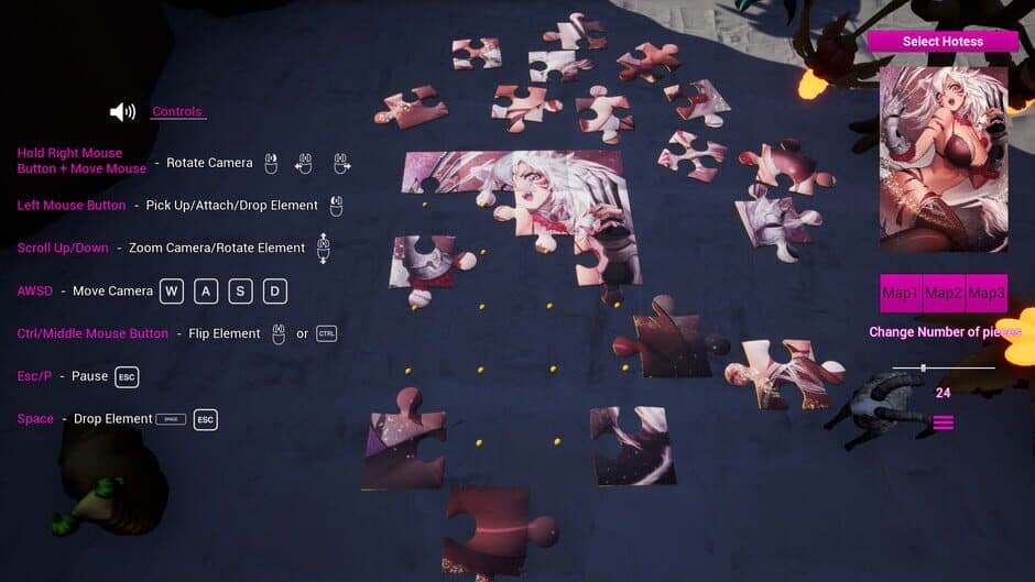 Скриншот 1 из Anime Fantasy Jigsaw Puzzle 3D