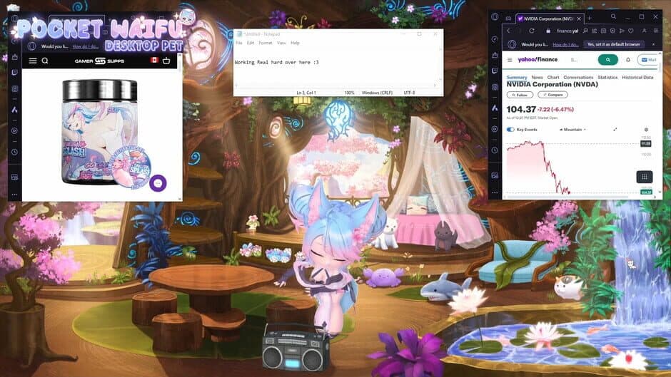 Скриншот 3 из Pocket Waifu: Desktop Pet