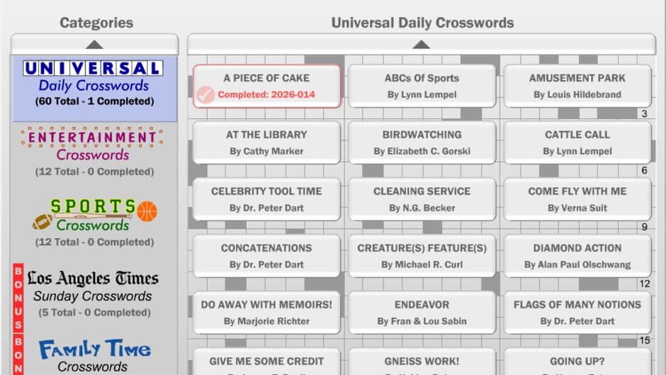 Скриншот 1 из Infinite Crosswords