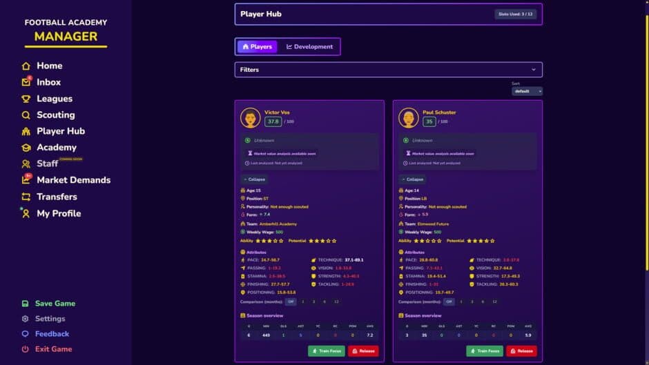 Скриншот 4 из Football Academy Manager