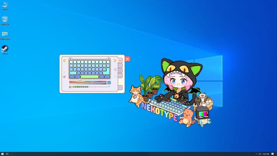 Скриншот 4 из Nekotype Keyboard Cat Simulator