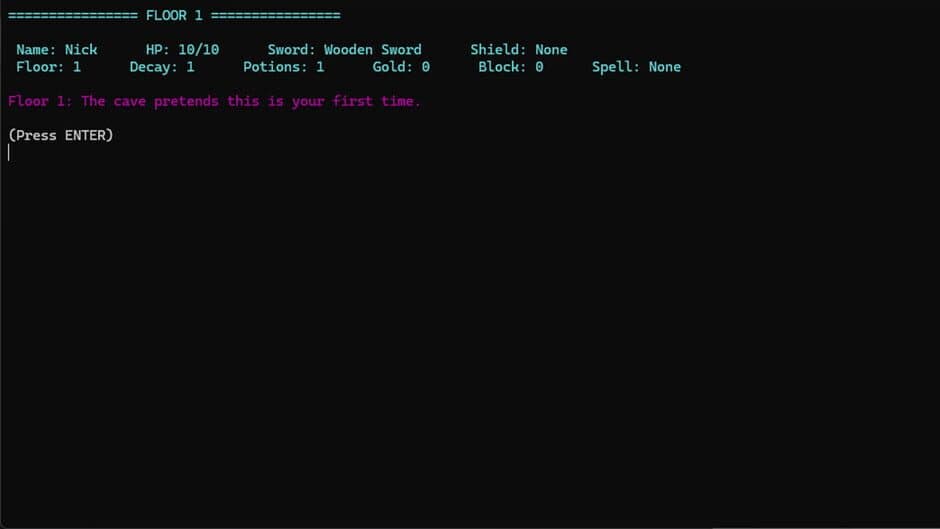 Скриншот 7 из Nick's Text Adventure