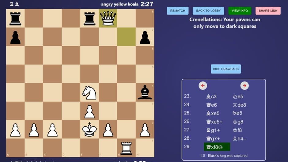 Скриншот 1 из Drawback Chess