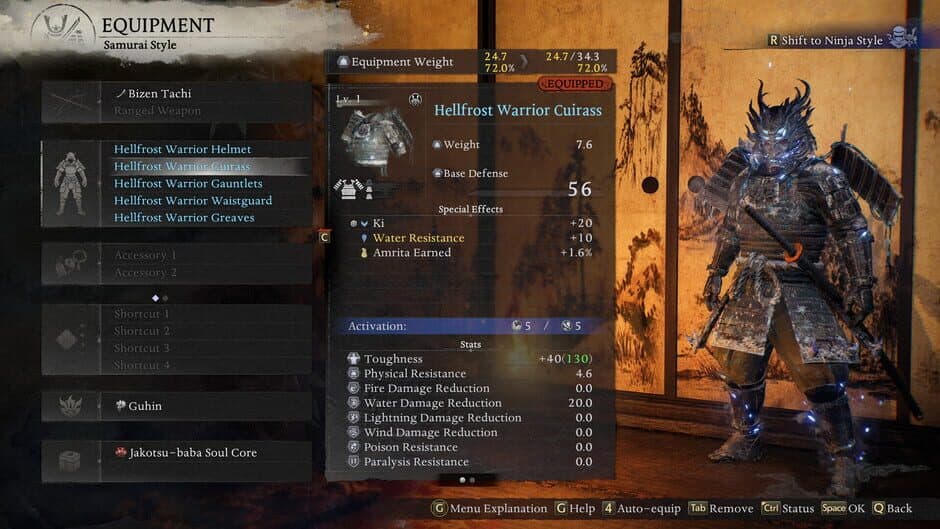 Скриншот 1 из Nioh 3: Hellfrost Equipment Set