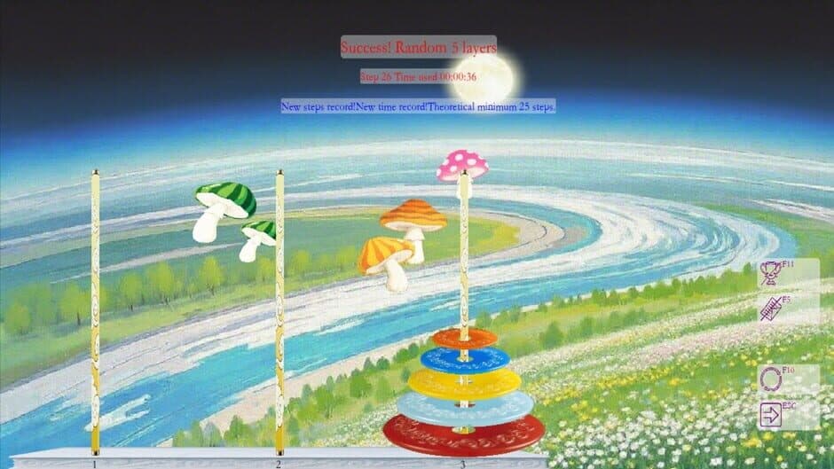 Скриншот 1 из Colorful Tower of Hanoi